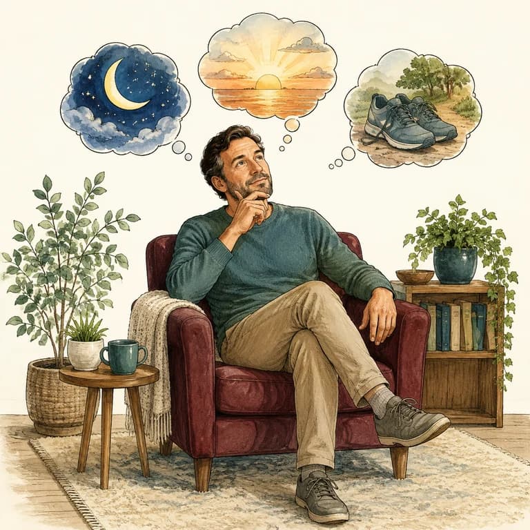 A reader thinking about sleep, energy and everyday activity