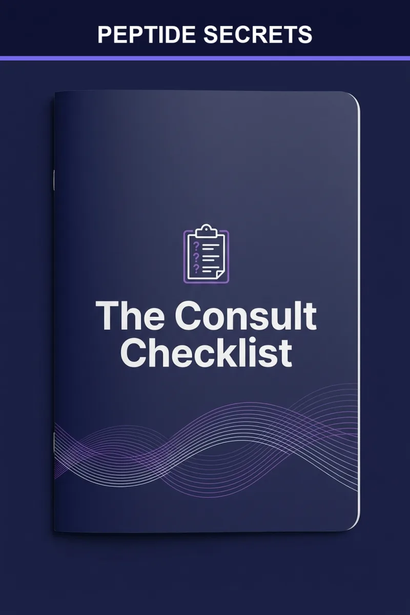 The Peptide Consult Checklist: Questions to Ask Before You Say Yes guide cover