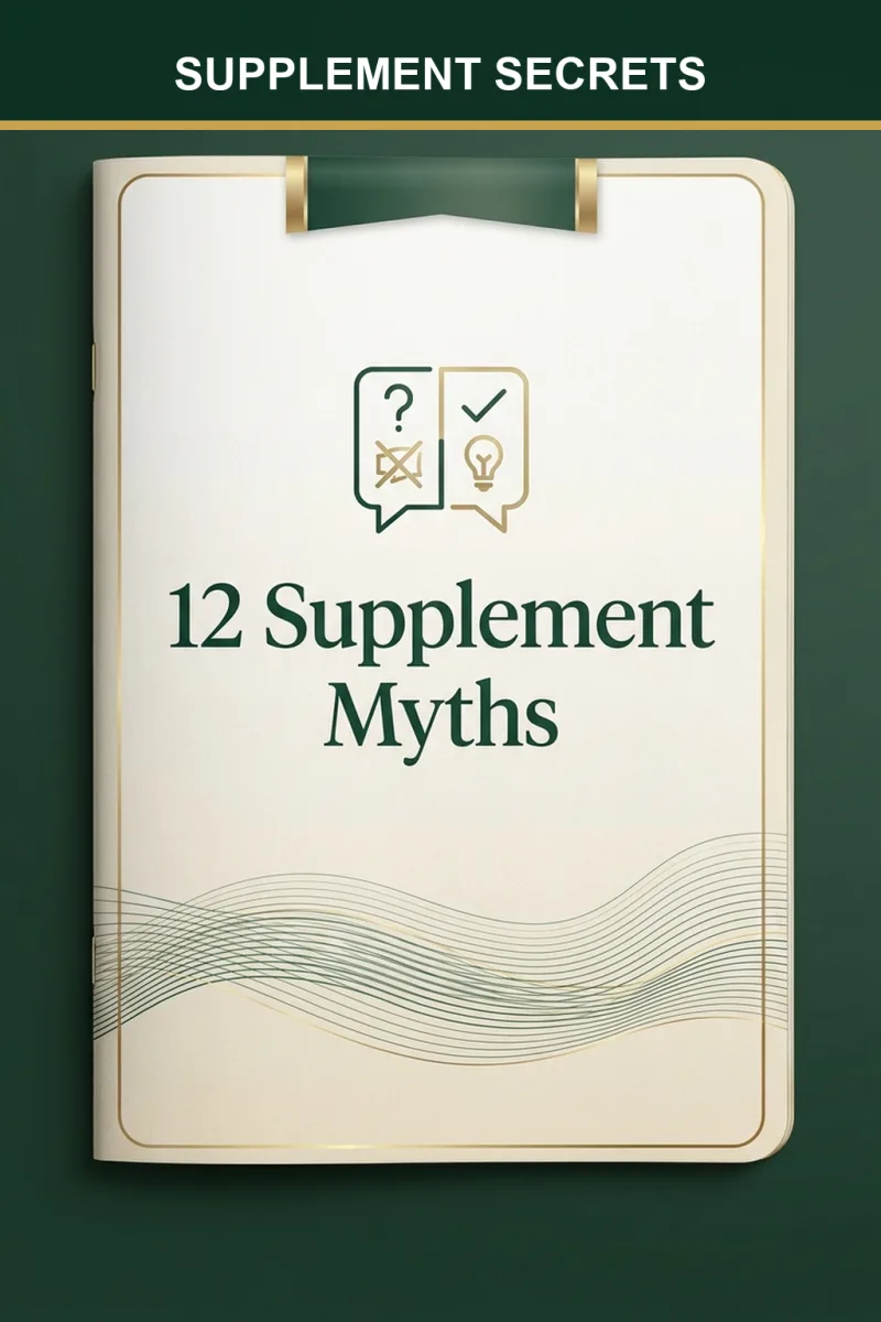 12 Supplement Myths That Keep People Buying Expensive Urine guide cover