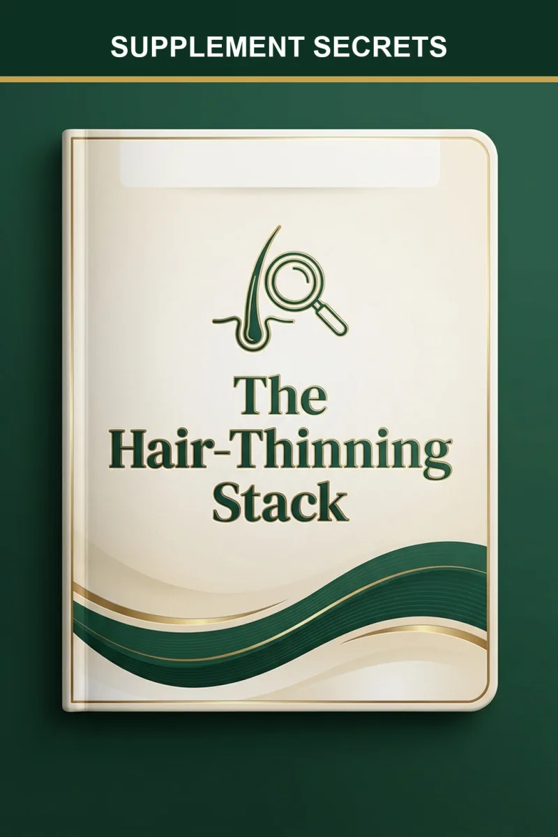 The Hair-Thinning Stack: Iron, Vitamin D, Biotin, Protein, and When Supplements Miss the Cause guide cover